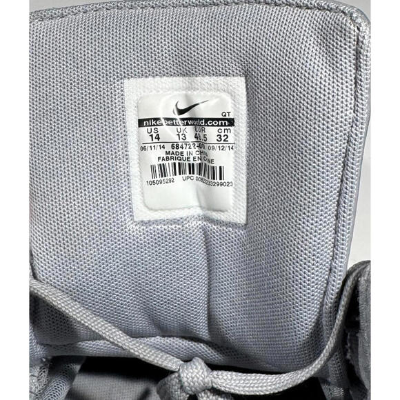 Nike Air Max 90 Sneaker Boot, Size 14  Ice Wolf Gray, Black & Infrared - RARE - Picture 6 of 9